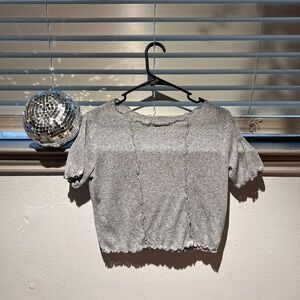 3.3 Field Trip Gray Knit Top